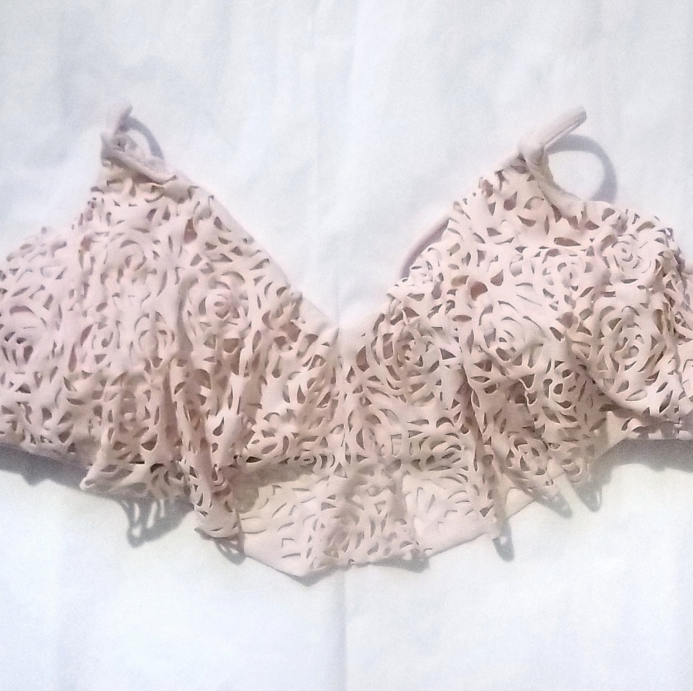 Xhileration pink bikini top (L)